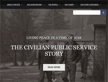 Tablet Screenshot of civilianpublicservice.org